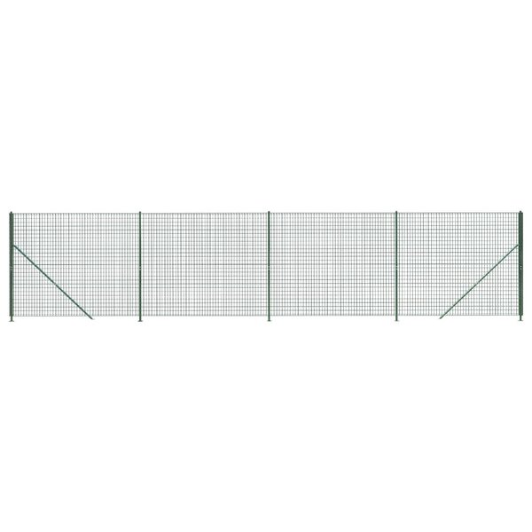 vidaXL Clôture en treillis métallique avec bride vert 1 8x10 m