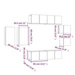 vidaXL Ensemble de meubles TV 8 Pièces Chêne fumé Bois d'ingénierie