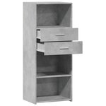 vidaXL Buffet haut gris béton 50x42 5x124 cm bois d'ingénierie
