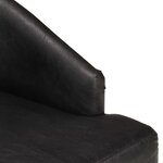 vidaXL Chaises à manger lot de 4 noir cuir de chèvre véritable