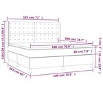 vidaXL Sommier à lattes de lit avec matelas Noir 180x200 cm Tissu