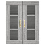 vidaXL Buffet haut Sonoma gris 69 5x34x180 cm Bois d'ingénierie