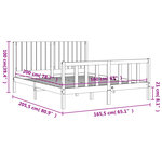 vidaXL Cadre de lit sans matelas blanc 160x200 cm bois de pin massif