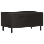 vidaXL Table basse noir 80x50x40 cm bois massif de manguier
