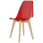 vidaXL Chaises à manger lot de 6 rouge plastique
