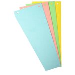 Paquet 100 Fiches Intercalaires Trapézoïdales Unies Perforées Forever - 105x240mm - Couleurs Assorties - X 6 - Exacompta
