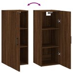 vidaXL Armoire murale chêne marron 34 5x34x90 cm