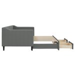 vidaXL Lit de jour avec gigogne et tiroirs sans matelas 80x200 cm