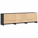 vidaXL Meuble TV avec LED noir 180x34x50 cm bois d'ingénierie