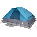 vidaXL Tente familiale à dôme 6 personnes bleu imperméable