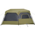 vidaXL Tente familiale 9 personnes vert libération rapide imperméable