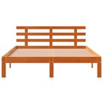 vidaXL Cadre de lit sans matelas cire marron 140x200cm bois pin massif