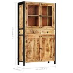 vidaXL Buffet 100 x 40 x 175 cm Bois de manguier massif