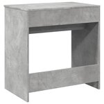 vidaXL Coiffeuse avec miroir gris béton 73x46 5x120 cm