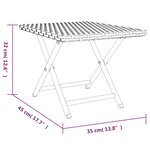 vidaXL Table pliable marron 45x35x32 cm résine tressée