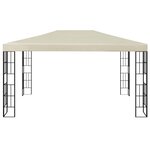 vidaXL Tonnelle avec guirlande lumineuse à LED 3x4 m Crème