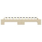 vidaXL Lit de jour avec gigogne sans matelas crème 80x200 cm