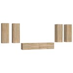 vidaXL Ensemble de meubles TV 6 Pièces Chêne sonoma Bois d'ingénierie