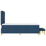 vidaXL Lit à Ressorts avec Matelas & Banc Bleu 120x200 cm Tissu