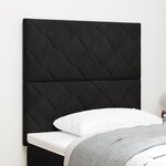 vidaXL Tête de lit Design en blocs de diamant noire 90 cm Velours