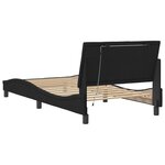 vidaXL Cadre de lit avec LED sans matelas noir 100x200 cm velours