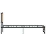 vidaXL Cadre de lit en métal sans matelas chêne sonoma 107x203 cm