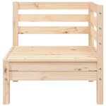 vidaXL Canapé de jardin 2 places et repose-pied bois pin massif
