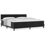 Lit Box Spring vidaXL avec Matelas Noir 200x200 cm Velours