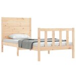 vidaXL Cadre de lit et tête de lit 100x200 cm bois massif