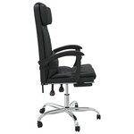 Fauteuil de massage inclinable de bureau informatique étude similicuir noir 02_0025414