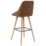 vidaXL Tabourets de bar lot de 2 marron velours