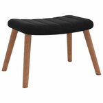 vidaXL Chaise à bascule avec repose-pied Noir Velours