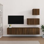 vidaXL Ensemble de meubles TV 4 Pièces Chêne marron Bois d'ingénierie