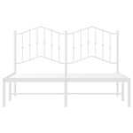 vidaXL Cadre de lit métal sans matelas et tête de lit blanc 140x200 cm