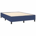 vidaXL Cadre de lit sans matelas bleu 140x200 cm tissu