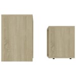 vidaXL Ensemble de table basse Chêne sonoma 48x30x45cm Bois ingénierie