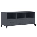 vidaXL Meuble TV anthracite 100 5x39x43 5 cm acier laminé à froid