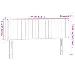 vidaXL Tête de lit avec oreilles Gris foncé 147x16x78/88 cm Tissu