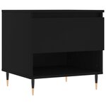 vidaXL Tables basses 2 Pièces noir 50x46x50 cm bois d'ingénierie
