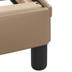vidaXL Lit avec matelas cappuccino 160x200 cm similicuir