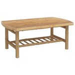 vidaXL Salon de jardin 5 Pièces avec coussins gris foncé bambou