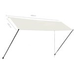 vidaXL Auvent rétractable avec LED 400x150 cm Crème