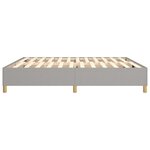 vidaXL Cadre de lit sans matelas gris clair 200x200 cm tissu