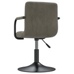 vidaXL Chaises pivotantes à manger lot de 4 gris clair velours