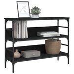vidaXL Table console noir 100x32x75 cm bois d'ingénierie