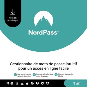 NordPass Premium - Licence 1 an - 1 utilisateur - A télécharger