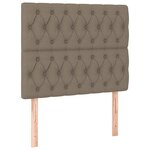 vidaXL Cadre de lit sans matelas taupe 90x190 cm tissu