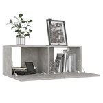 vidaXL Ensemble de meubles TV 4 Pièces Gris béton Bois d'ingénierie