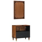 Ensemble de meubles de salle de bain 2 pièces en bois de mangue massif