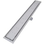 vidaXL Drain de douche linéaire 2 pc 930 x 140 mm Acier inoxydable